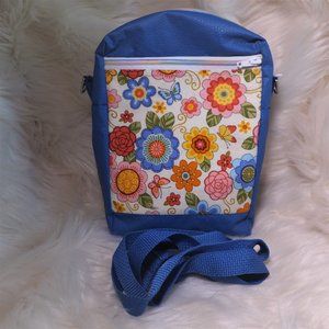 Blue Flower crossbody bag purse